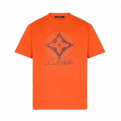 Louis vuitton  Mm/Wm Logo Short Sleeved Tshirts Orange - 루이비통 2021 남/녀 로고 반팔티 Lou03394x Size(s - 2xl) 오렌지