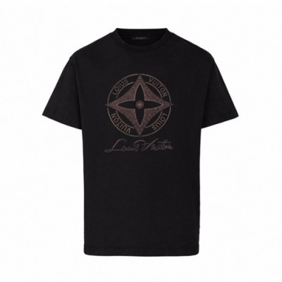 Louis vuitton  Mm/Wm Logo Short Sleeved Tshirts Black - 루이비통 2021 남/녀 로고 반팔티 Lou03395x Size(s - 2xl) 블랙