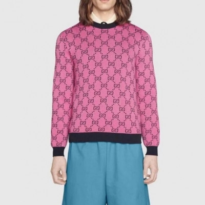 Gucci Womens Logo Crew-neck Sweaters Pink - 구찌 2021 여성 로고 크루넥 스웨터 Guc03873x Size(s - l) 핑크