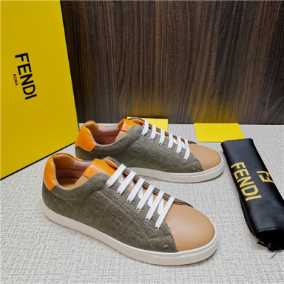 [매장판]Fendi 2021 Men's Leather Sneakers,FENS0391 - 펜디 2021 남성용 레더 스니커즈,Size(240-270),올리브