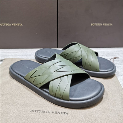 Bottega Veneta 2021 Men's Slipper,BVS0401 - 보테가 베네타 2021 레더 슬리퍼,Size(240-270),올리브