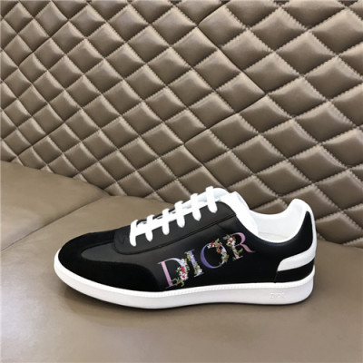 Dior 2021 Men's Leather Sneakers,DIOS0453 - 디올 2021 남성용 레더 스니커즈,Size(240-270),블랙