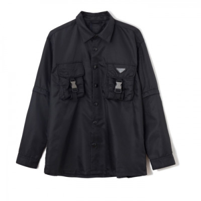 Prada  Mens Logo Casual Jackets Black - 프라다 2021 남성 로고 캐쥬얼 자켓 Pra02325x Size(s - l) 블랙