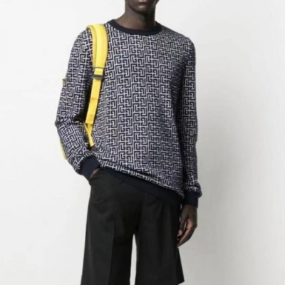 Balmain  Mens Logo Sweaters Black - 발망 2021 남성 로고 스웨터 Bam0142x Size(s - 2xl) 블랙