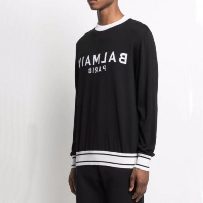 Balmain  Mens Logo Sweaters Black - 발망 2021 남성 로고 스웨터 Bam0143x Size(s - 2xl) 블랙