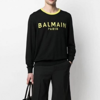 Balmain  Mens Logo Sweaters Black - 발망 2021 남성 로고 스웨터 Bam0145x Size(s - 2xl) 블랙