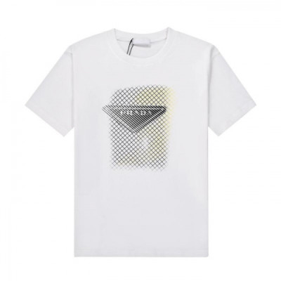 Prada   Mm/Wm Basic Logo Short Sleeved Tshirts White - 프라다 2021 남/녀 베이직 로고 반팔티 Pra02327x Size(s - xl) 화이트