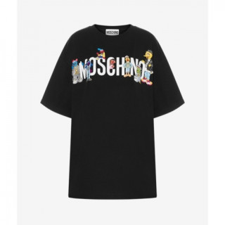Moschino   Mm/Wm Logo Cotton Short Sleeved Tshirts Black - 모스키노 2021 남/녀 로고 코튼 반팔티 Mos0175x Size(s - l) 블랙