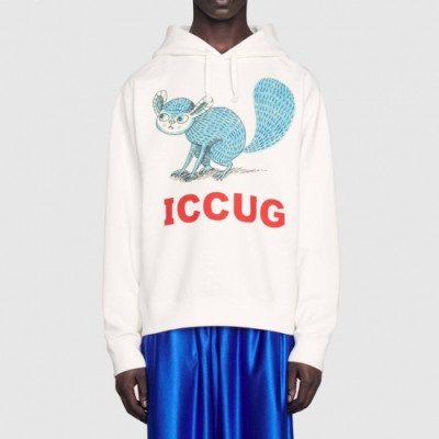 Gucci  Mm/wm Logo Casual Oversize Cotton Hoodie Ivory - 구찌 2021 남/녀 로고 캐쥬얼 오버사이즈 코튼 후드티 Guc03889x Size(s - l) 아이보리