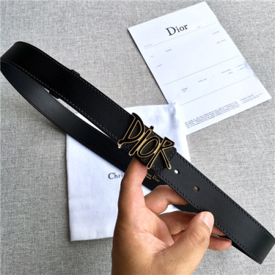 Dior 2021 Men's Leather Belt,3.8cm,DIOBT0068 - 디올 2021 남성용 레더 벨트,3.8cm,블랙