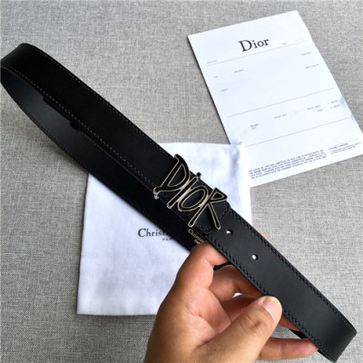 Dior 2021 Men's Leather Belt,3.8cm,DIOBT0069 - 디올 2021 남성용 레더 벨트,3.8cm,블랙