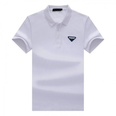 Prada  Mens Basic Logo Short Sleeved Tshirts White - 프라다 2021 남성 베이직 로고 폴로 반팔티 Pra02332x Size(m - 3xl) 화이트