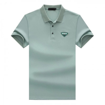 Prada  Mens Basic Logo Short Sleeved Tshirts Mint - 프라다 2021 남성 베이직 로고 폴로 반팔티 Pra02334x Size(m - 3xl) 민트