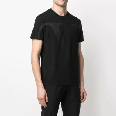 Valentino  Mens Logo Crew-neck Short Sleeved Tshirts Black - 발렌티노 2021 남성 로고 크루넥 반팔티 Val0478x Size(s - xl) 블랙