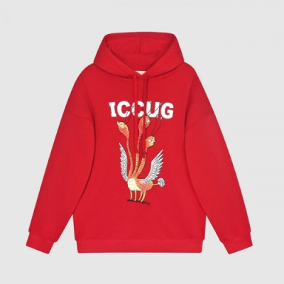 Gucci  Mm/wm Logo Casual Oversize Cotton Hoodie Red - 구찌 2021 남/녀 로고 캐쥬얼 오버사이즈 코튼 후드티 Guc03892x Size(s - l) 레드