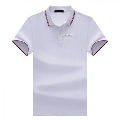 Prada  Mens Basic Logo Short Sleeved Tshirts White - 프라다 2021 남성 베이직 로고 폴로 반팔티 Pra02337x Size(m - 3xl) 화이트