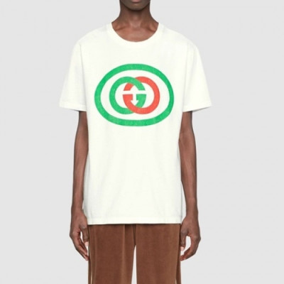 Gucci  Mm/Wm Logo Short Sleeved Tshirts White - 구찌 2021 남/녀 로고 반팔티 Guc03895x Size(xs - xl) 화이트
