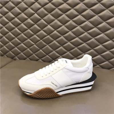 TomFord 2021 Men's Leather Sneakers,TOMFS0004 - 톰포드 2021 남성용 레더 스니커즈,Size(240-270),화이트