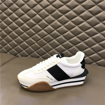 TomFord 2021 Men's Leather Sneakers,TOMFS0008 - 톰포드 2021 남성용 레더 스니커즈,Size(240-270),화이트