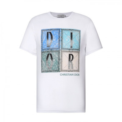 Dior  Mm/Wm Casual Crew-neck Short Sleeved Tshirts White - 디올 2021 남/녀 캐쥬얼 크루넥 반팔티 Dio01324x Size(s - xl) 화이트