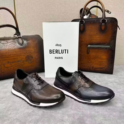 벨루티 남성 캐쥬얼 레더 스니커즈 Szie(245 - 270) 브라운 - Berluti Men's Casual Leather Sneakers Bers0285