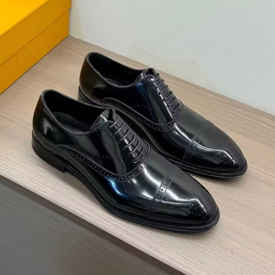 Louis Vuitton 2024 Mens Leather Oxford Shoes,LOUS2190 - 루이비통 2024 남성용 레더 옥스퍼드 슈즈,Size(240-275),블랙