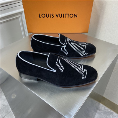 Louis Vuitton 2021 Men's Leather Loafer,LOUS2200 - 루이비통 2021 남성용 레더 로퍼,Size(240-270),블랙