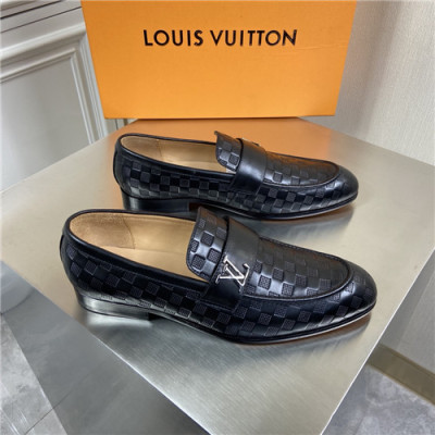 Louis Vuitton 2021 Men's Leather Loafer,LOUS2210 - 루이비통 2021 남성용 레더 로퍼,Size(240-270),블랙