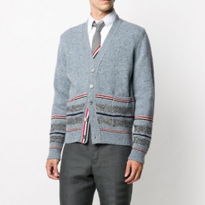 Thom Browne  Mm/Wm Strap V-neck Cardigan Gray - 톰브라운 2021 남/녀 스트랩 브이넥 가디건 Thom01357x Size(1 - 4) 그레이