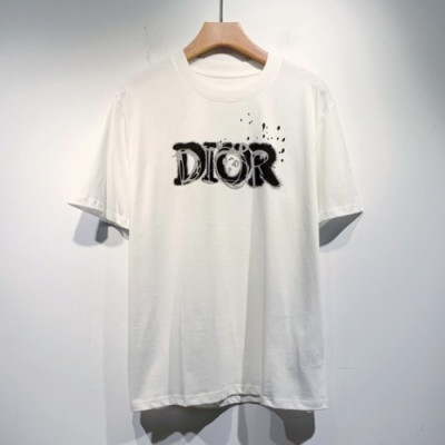 Dior  Mm/Wm Casual Crew-neck Short Sleeved Tshirts White - 디올 2021 남/녀 캐쥬얼 크루넥 반팔티 Dio01327x Size(s - 2xl) 화이트