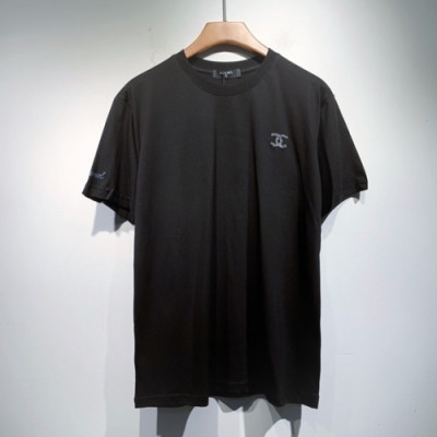 Chanel  Mm/Wm 'CC' Logo Cotton Short Sleeved Tshirts Black - 샤넬 2021 남/녀 'CC'로고 코튼 반팔티 Cnl0738x Size(s - 2xl) 블랙