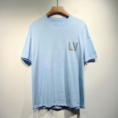 Louis vuitton  Mm/Wm Logo Short Sleeved Tshirts Blue - 루이비통 2021 남/녀 로고 반팔티 Lou03439x Size(s - 2xl) 블루