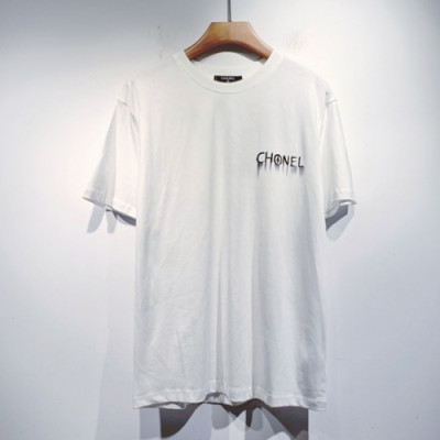 Chanel  Mm/Wm 'CC' Logo Cotton Short Sleeved Tshirts White - 샤넬 2021 남/녀 'CC'로고 코튼 반팔티 Cnl0741x Size(s - 2xl) 화이트