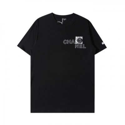 Chanel  Mm/Wm 'CC' Logo Cotton Short Sleeved Tshirts Black - 샤넬 2021 남/녀 'CC'로고 코튼 반팔티 Cnl0743x Size(s - l) 블랙