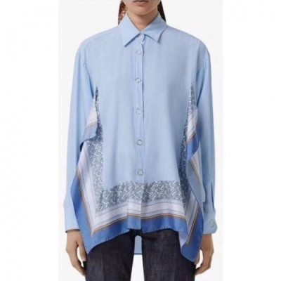 Burberry  Womens Vintage Basic Tshirts Blue - 버버리 2021 여성 빈티지 베이직 셔츠 Bur04036x Size(s - 2xl) 블루