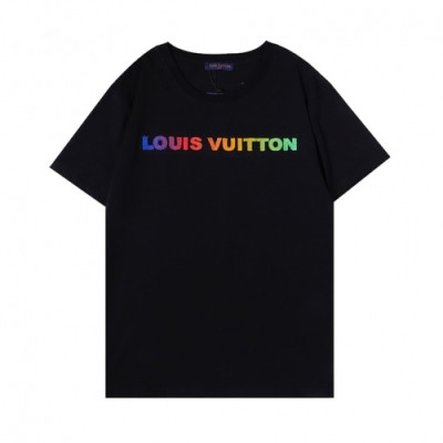 Louis vuitton  Mm/Wm Logo Short Sleeved Tshirts Black - 루이비통 2021 남/녀 로고 반팔티 Lou03442x Size(s - 2xl) 블랙
