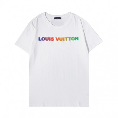 Louis vuitton  Mm/Wm Logo Short Sleeved Tshirts White - 루이비통 2021 남/녀 로고 반팔티 Lou03448x Size(s - 2xl) 화이트