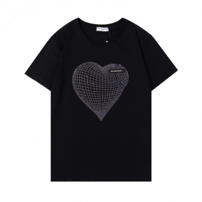 Balenciaga  Mm/Wm Logo Cotton Short Sleeved Tshirts Black - 발렌시아가 2021 남/녀 로고 코튼 반팔티 Bal01140x Size(s - 2xl) 블랙