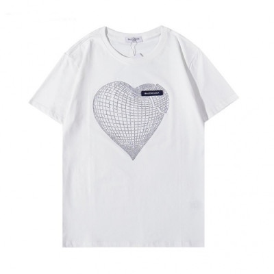 [매장판]Balenciaga  Mm/Wm Logo Cotton Short Sleeved Tshirts White - 발렌시아가 2021 남/녀 로고 코튼 반팔티 Bal01141x Size(s - 2xl) 화이트