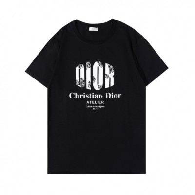 Dior  Mm/Wm Casual Crew-neck Short Sleeved Tshirts Black - 디올 2021 남/녀 캐쥬얼 크루넥 반팔티 Dio01343x Size(s - 2xl) 블랙