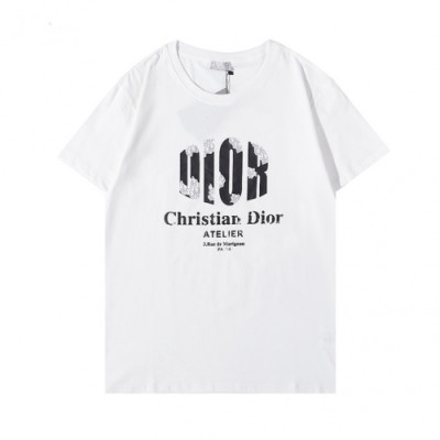 Dior  Mm/Wm Casual Crew-neck Short Sleeved Tshirts White - 디올 2021 남/녀 캐쥬얼 크루넥 반팔티 Dio01344x Size(s - 2xl) 화이트