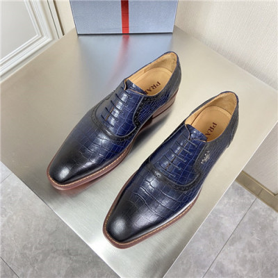 Prada 2021 Men's Leather Oxford Shoes,PRAS0814 - 프라다 2021 남성용 레더 옥스퍼드 슈즈,Size(240-270),네이비