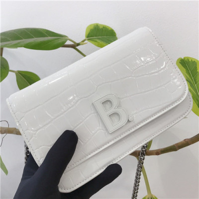 [발렌시아가]Balenciaga 2021 Women's Leather Shoulder Bag,19cm,BGB0649 - 발렌시아가 2021 여성용 레더 숄더백,19cm,화이트