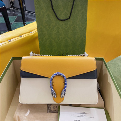 [럭셔리한]Gucci 2021 GG Dionysus Shoulder Bag,28cm,GUB1322 - 구찌 2021 GG 디오니서스 숄더백,28cm,옐로우+화이트