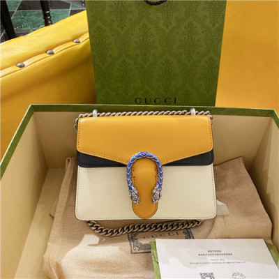 [럭셔리한]Gucci 2021 GG Dionysus Shoulder Bag,20cm,GUB1324 - 구찌 2021 GG 디오니서스 숄더백,20cm,옐로우+화이트