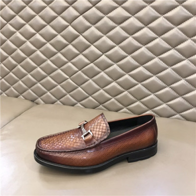 Salvatore Ferragamo 2021 Men's Leather Loafer,FGMS0592 - 페라가모 2021 남성용 레더 로퍼,Size(240-270),브라운