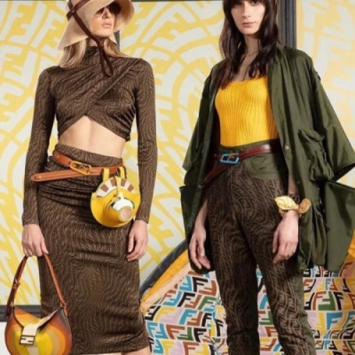 Fendi  Womens Trendy Two-Pieces Brown - 펜디 2021 여성 트렌디 투피스 Fen01009x Size(s - l) 브라운