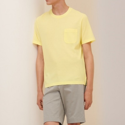 Hermes  Mens Crew-neck Short Sleeved Tshirts Yellow - 에르메스 2021 남성 크루넥 반팔티 Her0679x Size(l - 2xl) 옐로우