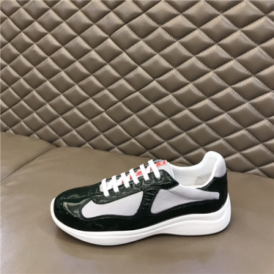 Prada 2021 Men's Leather Sneakers,PRAS0820 - 프라다 2021 남성용 레더 스니커즈,Size(240-270),블랙