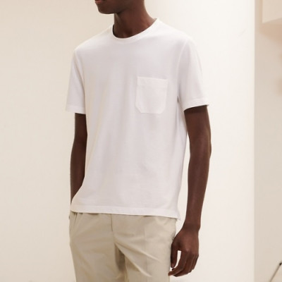 Hermes  Mens Crew-neck Short Sleeved Tshirts White - 에르메스 2021 남성 크루넥 반팔티 Her0681x Size(l - 2xl) 화이트